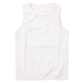 White Mesh Tank Top